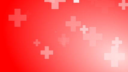 Obraz premium Medical health red cross pattern healthcare background.
