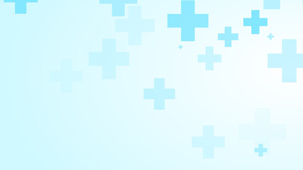 Medical white blue cross pattern background.