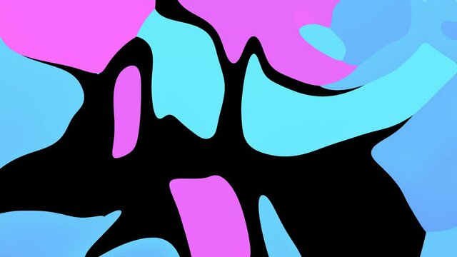 animation abstrakte farbkombination komposition 4k design fl&uuml;ssig rund weich form illustrativ abbildung pastell druckfarbe neon