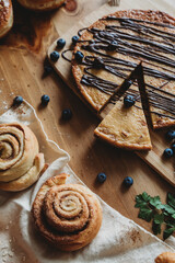 Cheese cake, Cinnamon rolls and plenty delicious stuff