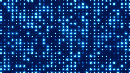 Dot  white blue pattern screen led light gradient texture background. Abstract  technology big data digital background. 3d rendering.