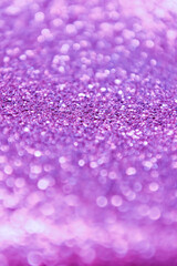 Background of abstract violet glitter lights. defocused
