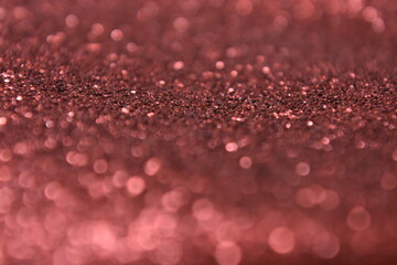 Background of abstract red glitter lights. defocused
