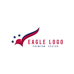 Eagle logo design premium vector