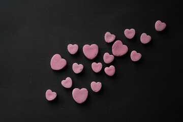 love in pink hearts