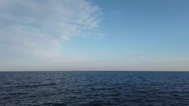 Sea horizon with calm sea video