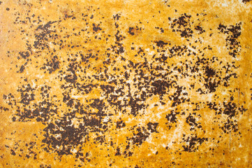 painted metal corroded by rust