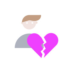 Flat icon design for Valentines celebrations