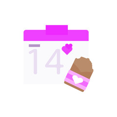 Flat icon design for Valentines celebrations