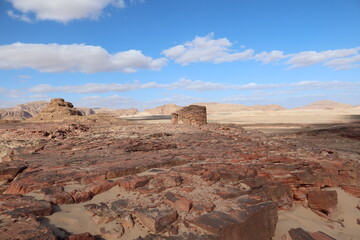 Old stone made Nawamis structures in Sinai in Egypt