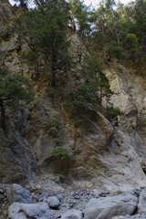 the gorge of Samaria on Crete island (Greece)