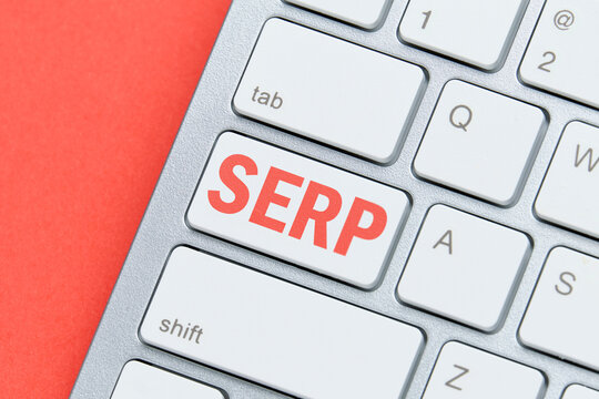 Marketing Buzzword Serp. Term Search Engine Results Page On Keyboard
