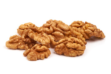 Walnut kernel, Nuts, isolated on white background