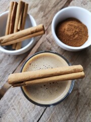 cinnamon sticks in a bowl