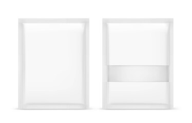 Set of blank packaging mockups for food, cosmetic and hygiene. Vector illustration on white background. Ready for your design.	