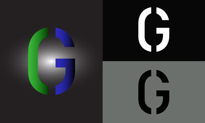 logo font typography vector graphic of letter G, Best For Your Icon Design Or Name Initial Of Letter G, good for tech web theme