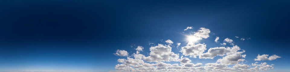 Naklejka na ściany i meble Sky hemisphere. Dome photo of sky for your 360° VR photography or video 