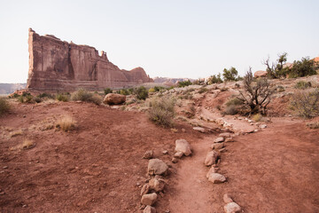 Hiking Trail through the Desert, Arches National Park, Utah - 411641585