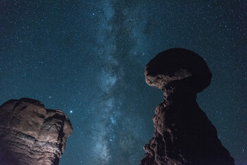 Milkyway at Balanced Rock, Arches National Park, Utah - 411641963