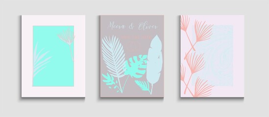 Abstract Retro Vector Banners Set. Hand Drawn Hipster Background.