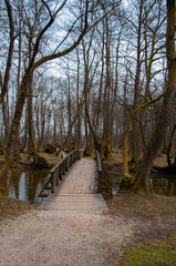 Beautiful park Vrelo Bosne in Bosnia and Herzegovina with little bridges