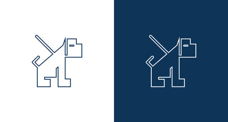 Dog icon illustration isolated vector sign symbol