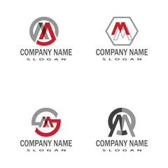 M Letter Logo Template