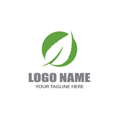 Logos of green Tree leaf ecology