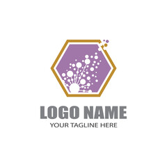 Dandelion flower logo vector template design
