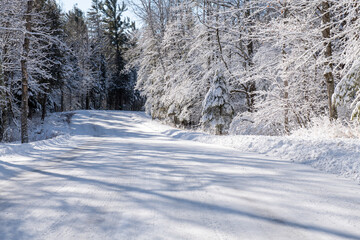 Snow covered road