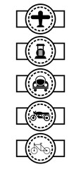 Personal Or Public Vehicle Icons