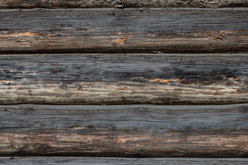 Photo background of a wooden wall of a log house