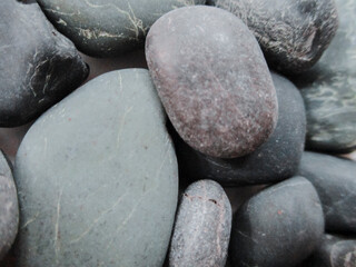 Fototapeta na wymiar Colorful and many textures pebbles.