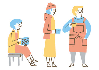 イベントで話す男女3人