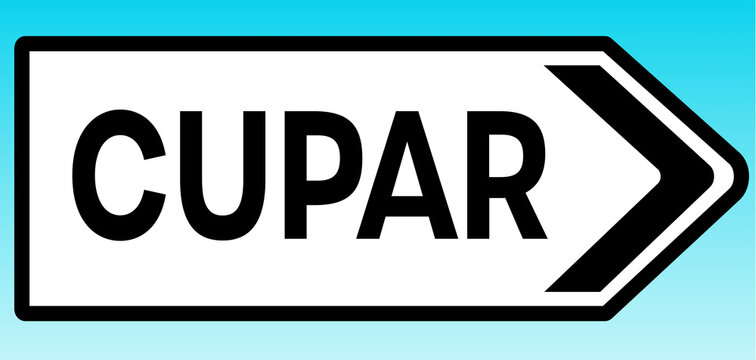 Cupar Road sign