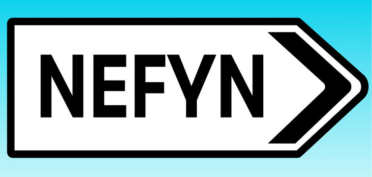 Nefyn Road sign