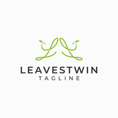 The letter L initials logo design with a natural theme.