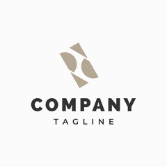 The logo design for the initials letter RR is light brown in color.