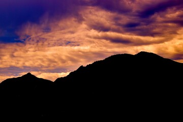 sunset over the mountains