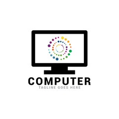 computer repair logo icon vector logo.
