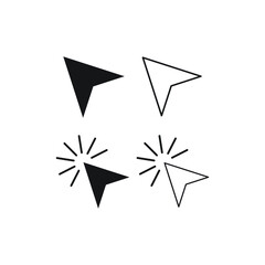 Cursor icons set. isolated on white background