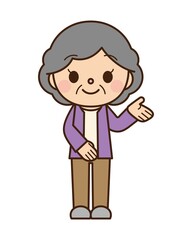 シニア 女性 案内