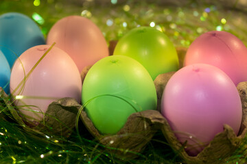 Obraz na płótnie Canvas Colorful Easter eggs for Easter holiday