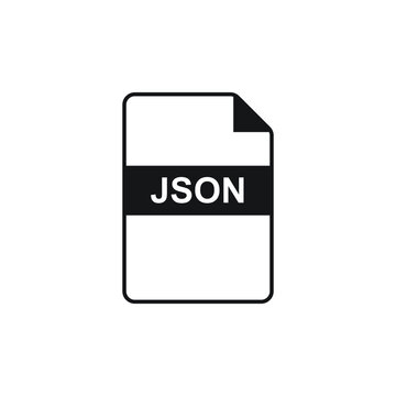 JSON file document Icon design. isolated on white background. vector illstration