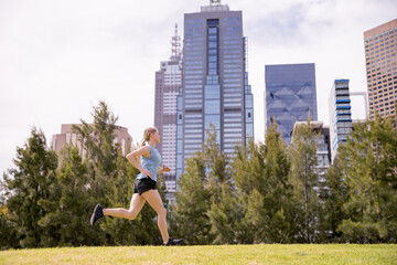 Jogging in the Park near Melbourne City