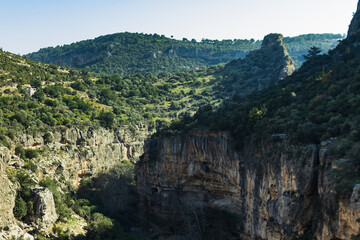 Fototapeta na wymiar Gorgeous mountain canyon view on a sunny day