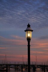 Fototapeta na wymiar sunset at the pier