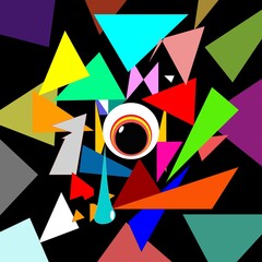 Abstract Background Barong Eye In Cry