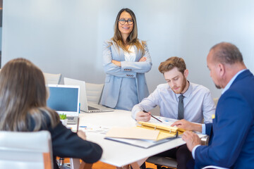 Fototapeta premium Office employees having a meeting