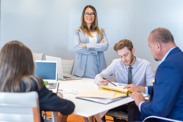 Fototapeta premium Office employees having a meeting